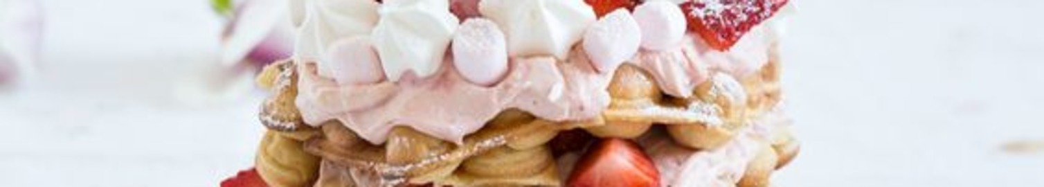 Les gaufres bubbles sous la forme d'un gâteau