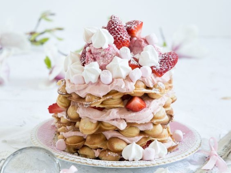 Les Gaufres Bubbles Sous La Forme D Un Gateau Gedelec