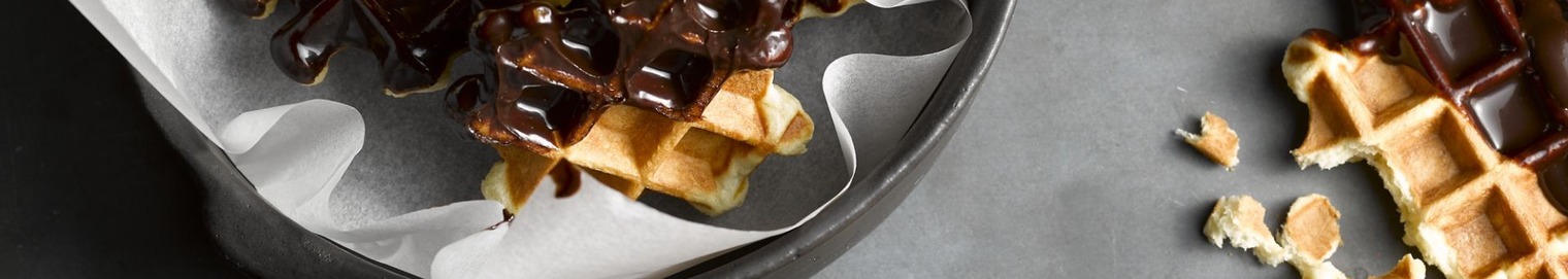Zacht wafeltje met chocolade!