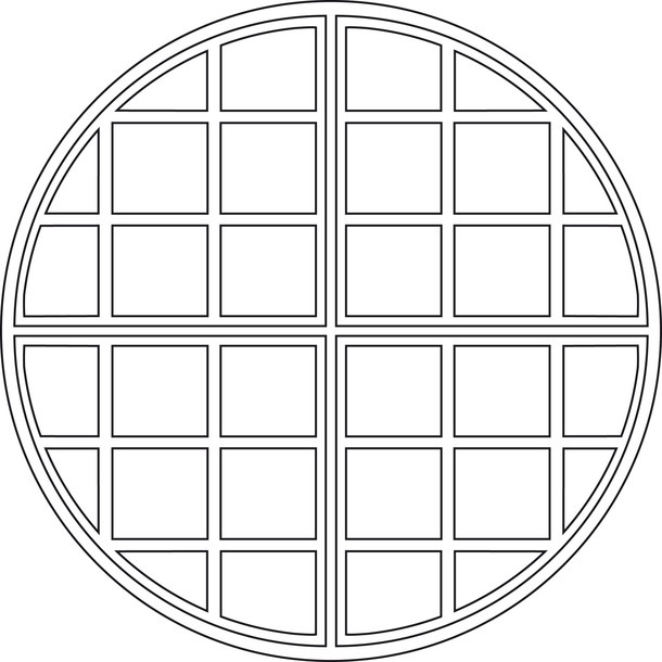 WECACA - Gaufrier simple - 4x8 Rond