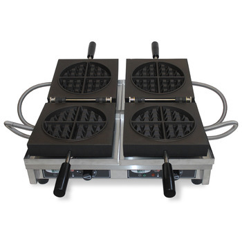 WECACB - Dubbel wafelijzer - 4x8 Rond