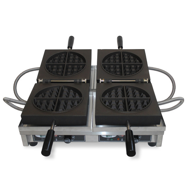 WECACB - Dubbel wafelijzer - 4x8 Rond