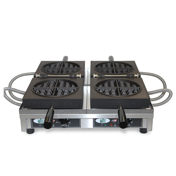 WECACB - Dubbel wafelijzer - 4x8 Rond
