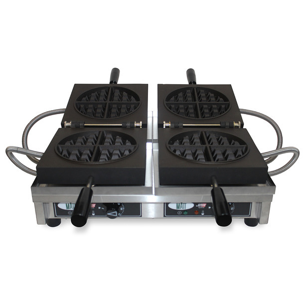 WECACB - Dubbel wafelijzer - 4x8 Rond