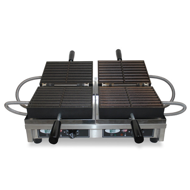 WECAVB - Wafelijzer MATT 2x8 Wafelfrietjes Dubbel model